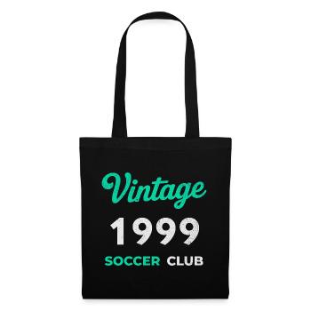 Vintage 1999 – Soccer Club Retro Birth Year - Tote Bag - black - Front
