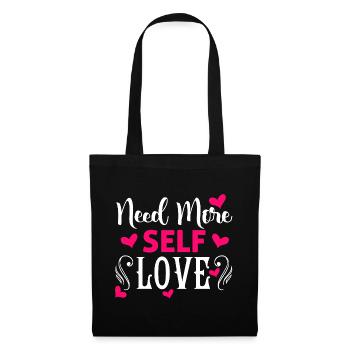 Besoin de plus d’amour de soi Design motivant - Sac en tissu - noir - Devant
