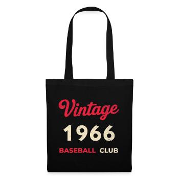 Vintage 1966 – Année de naissance rétro du Baseball Club - Sac en tissu - noir - Devant
