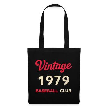Vintage 1979 – Baseball Club Retro Birth Year - Tote Bag - black - Front