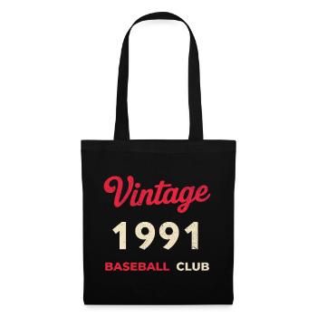 Année 1991 – Année de naissance rétro du club de baseball - Sac en tissu - noir - Devant
