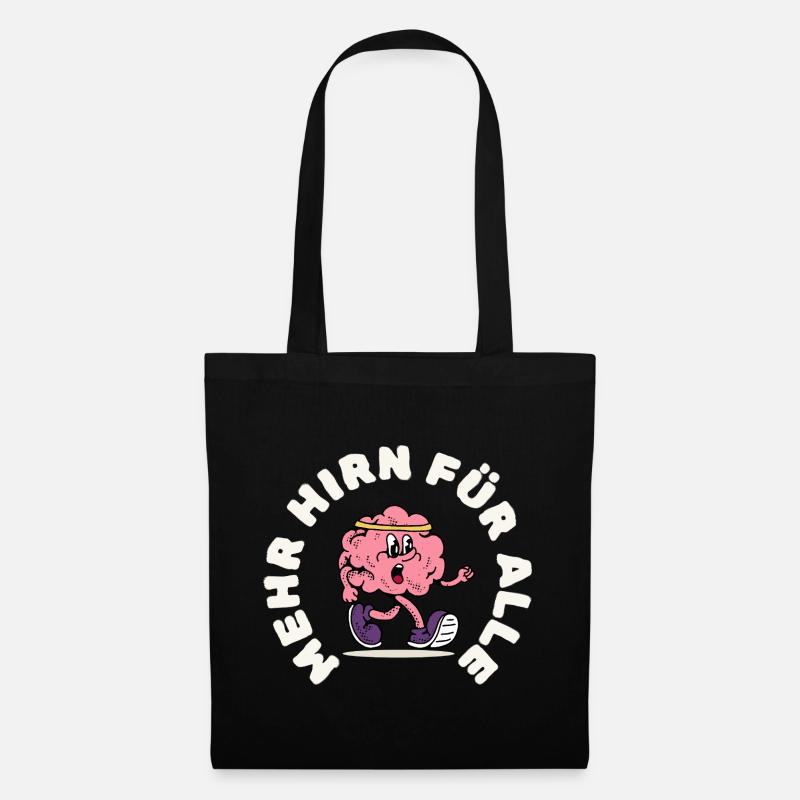 Running Brain with Headband - Tote Bag - black