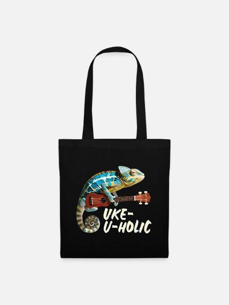 Chamäleon Uke-u-holic - Stoffbeutel - Schwarz