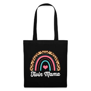 Cadeau de maman des jumeaux Maman des jumeaux - Sac en tissu - noir - Devant