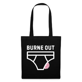 Burne out – humour bureau stress - Sac en tissu - noir - Devant