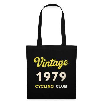 Vintage 1979 – Cycling Club Retro Birth Year - Tote Bag - black - Front