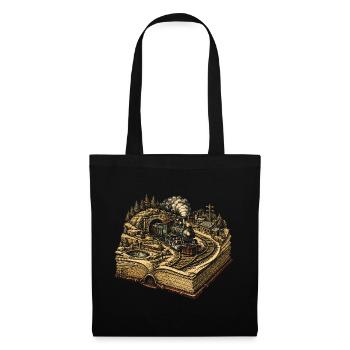 Chemin de fer miniature - Sac en tissu - noir - Devant