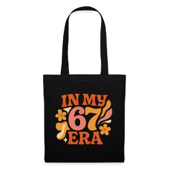 In My 67 Era Italian Brainrot Humor Geburtstag - Stoffbeutel - Schwarz - Vorne