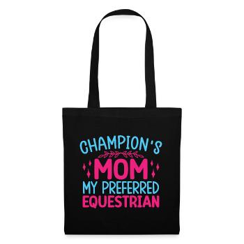 Hobby Horse Rider Mom Preferred Equestrian English - Stoffbeutel - Schwarz - Vorne