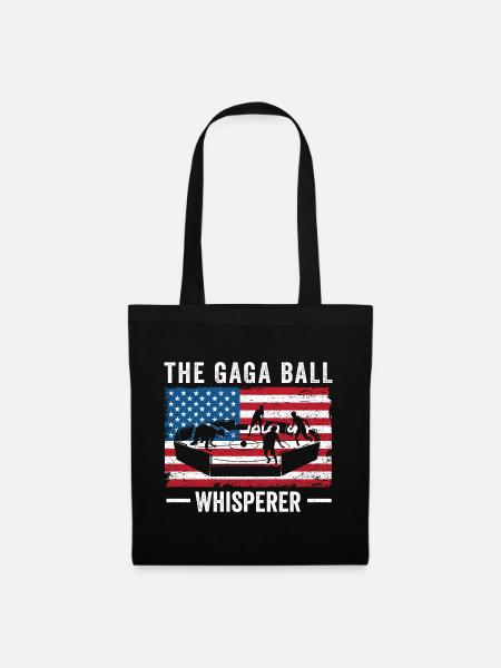 Gaga Ball Whisperer USA-Flagge - Stoffbeutel - Schwarz
