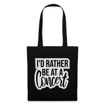 Je préférerais être à un concert Lustig Musik Konzert - Sac en tissu - noir - Devant