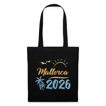 Mallorca 2026 - Stoffbeutel - Schwarz - Vorne
