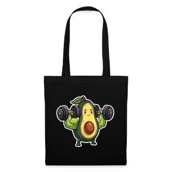 Motif drôle d’avocat en bodybuilding pour hommes de sport - Sac en tissu - noir - Devant