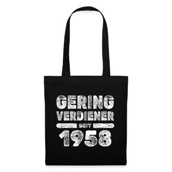 Gering Verdiener 1958 Vintage - Stoffbeutel - Schwarz - Vorne