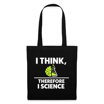 Je pense, donc de la science - Sac en tissu - noir - Devant