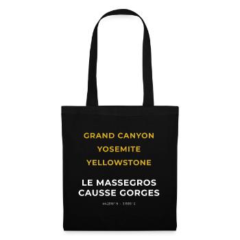 Le Massegros Causse Gorges Lozère - Grand Canyon - Sac en tissu - noir - Devant
