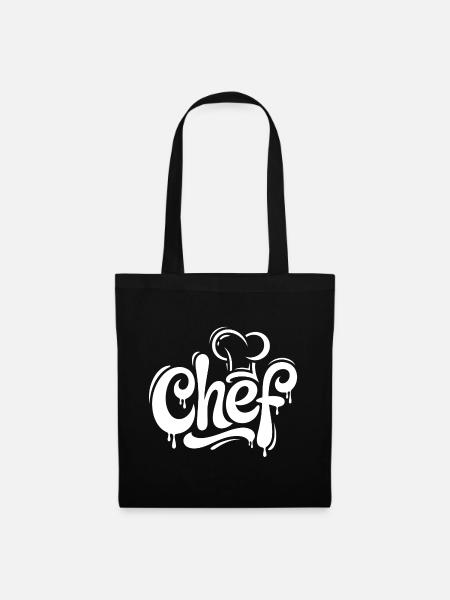 Graffiti Chef Schrift - Stoffbeutel - Schwarz