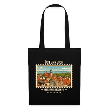 Österreich Rust am Neusiedler See Vintage Reisemar - Stoffbeutel - Schwarz - Vorne