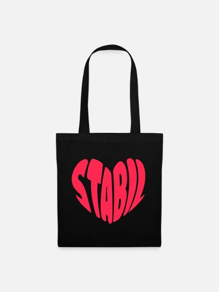 STABIL - HERZ - Stoffbeutel - Schwarz