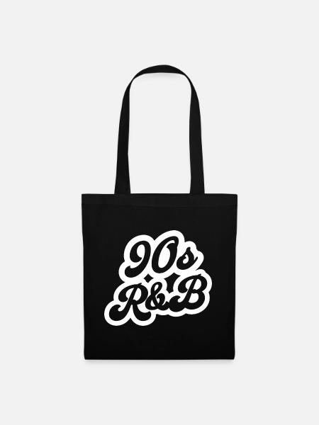 90er R&B Retro-Skript-Logo - Stoffbeutel - Schwarz
