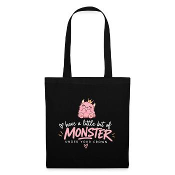 Have a Little Bit of Monster – Süßes Monster - Stoffbeutel - Schwarz - Vorne