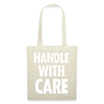 Handle with care (dark) - Tote Bag - nature - Front