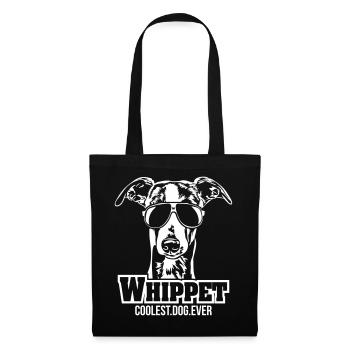WHIPPET coolest dog Wilsigns - Stoffbeutel - Schwarz - Vorne