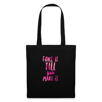 Faux jusqu'à ce que vous le rendre - Sac en tissu - noir - Devant