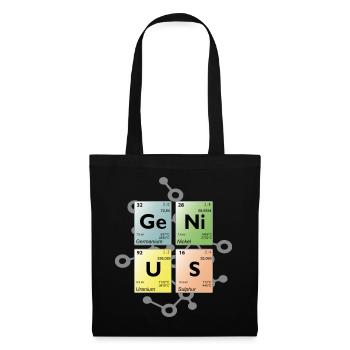 Tableau périodique genius 4 - Sac en tissu - noir - Devant