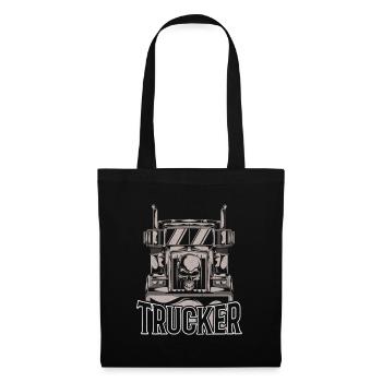 Trucker - Geschenk LKW Fahrer Fernfahrer Truck - Stoffbeutel - Schwarz - Vorne