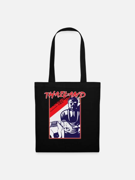 Cadeau voyage pays - Sac en tissu - noir