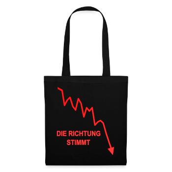 the direction is correct, spö, the red politics, red - Tote Bag - black - Front