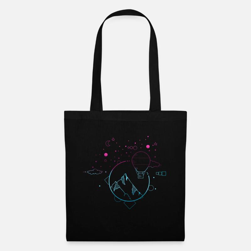 Mountain landscape gradient minimalistic - Tote Bag - black