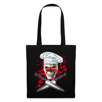 splatter skull cook - Tote Bag - black - Front