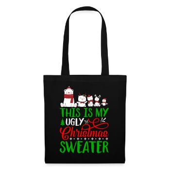 This Is My Ugly Christmas Sweater Funny - Tote Bag - black - Front