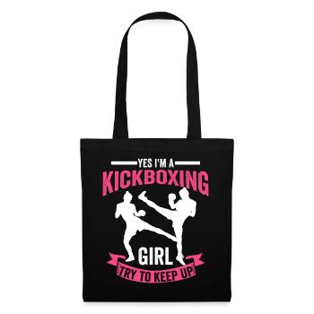 Kickboxing girl gift - Tote Bag - black - Front
