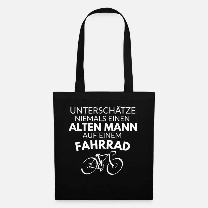 Unterschätze niemals einen alten Mann - Stoffbeutel - Schwarz