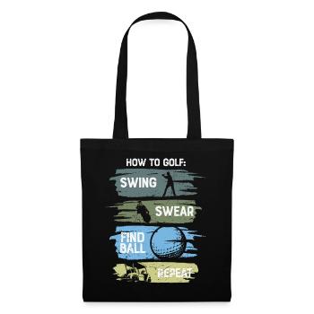 How To Golf Funny - Tote Bag - black - Front