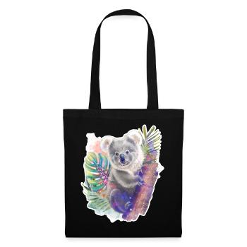 Koala | Koala Bär - Stoffbeutel - Schwarz - Vorne