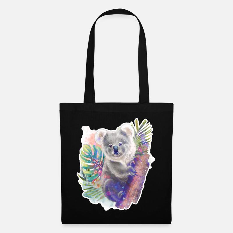 Koala | Ours Koala - Sac en tissu - noir