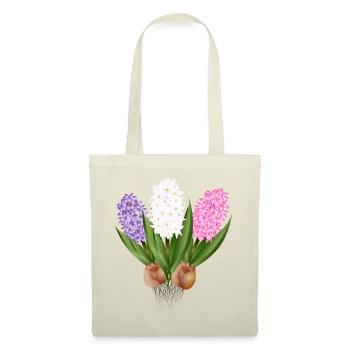 Jacinthes dessinées à la main - Sac en tissu - nature - Devant