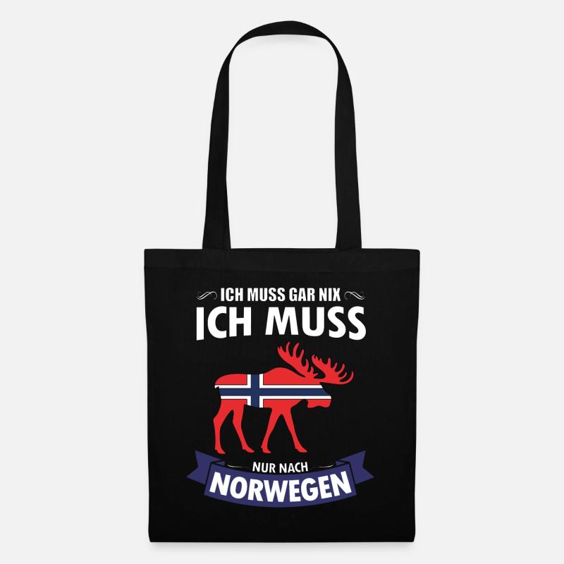 Ich muss gar nix - Norwegen - Stoffbeutel - Schwarz
