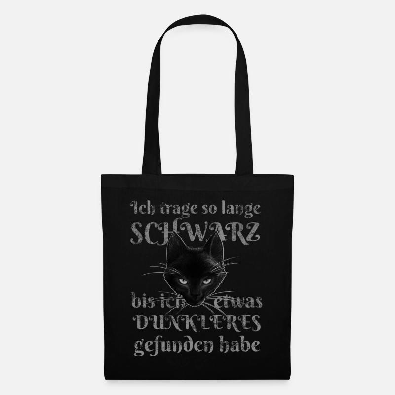 Alchemy England Schwarze Katze Lustiger Spruch - Stoffbeutel - Schwarz