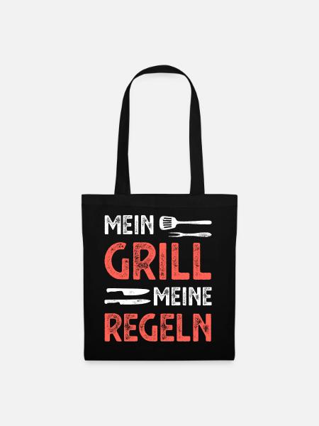 Grill Grillen - Stoffbeutel - Schwarz