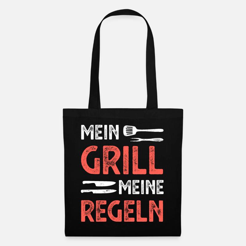 Grill Grillen - Stoffbeutel - Schwarz