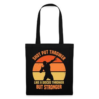 Lancer du poids - Sac en tissu - noir - Devant