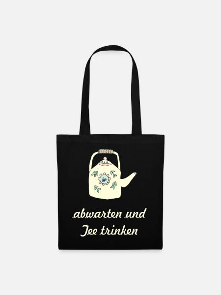 teetrinken - Stoffbeutel - Schwarz