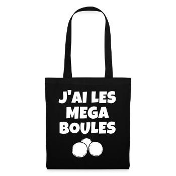 pétanque, bouliste, pétanqueur - Sac en tissu - noir - Devant