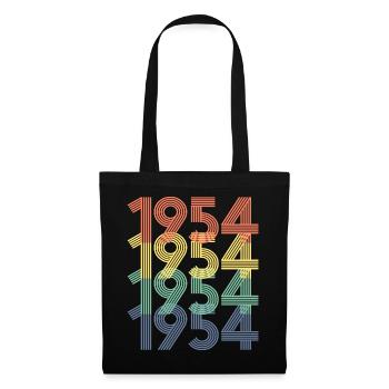 1954 70. Geburtstag Männer Frauen 70 Jahre alt Jahrgang - Stoffbeutel - Schwarz - Vorne