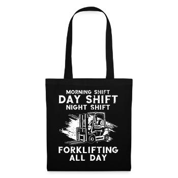 Forklift operator and forklift driver - Tote Bag - black - Front
